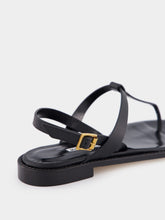 Manolo Blahnik Black Calf Leather Sandals