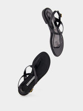 Manolo Blahnik Black Calf Leather Sandals