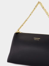 Ferragamo Black Gancini Chain Mini Bag