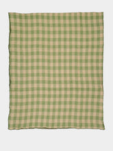Maison de Vacances Green Vichy Bourdon Canvas Tablecloth