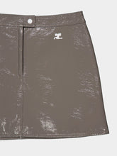 Courrèges Light Mocha Reedition Vinyl Mini Skirt