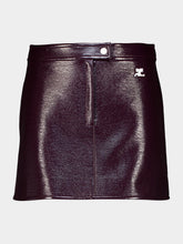 Courrèges Burnt Red Reedition Vinyl Mini Skirt