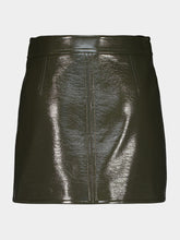 Courrèges Camouflage Green Reedition Vinyl Mini Skirt