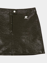 Courrèges Camouflage Green Reedition Vinyl Mini Skirt