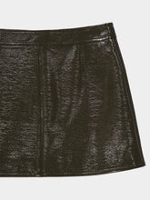 Courrèges Camouflage Green Reedition Vinyl Mini Skirt