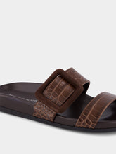 Manolo Blahnik Brown Calf Leather Sandals