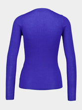 Gabriela Hearst Sapphire Cashmere-Silk Henley Top