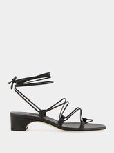 Black Dellasan Sandals in Nappa Leather