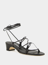 Black Dellasan Sandals in Nappa Leather