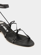 Manolo Blahnik Black Dellasan Sandals in Nappa Leather