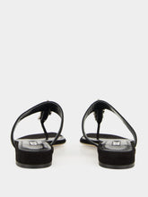 Manolo Blahnik Bizaba Black Suede Flat Sandals
