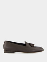 Manolo Blahnik Lennox Dark Brown Leather Tassel Loafers