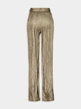 Gabriela Hearst Gunmetal Norman Wide-Leg Trousers