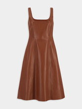 Gabriela Hearst Cognac Adaline Leather Midi Dress