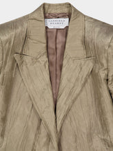 Gabriela Hearst Gunmetal Mairi Crinkled Silk Blazer