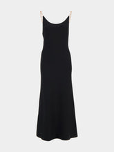 Gabriela Hearst Black Adeona Chain Maxi Silk Dress