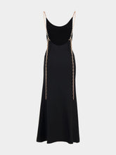 Gabriela Hearst Black Adeona Chain Maxi Silk Dress