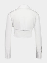 Courrèges Heritage White 2-Pocket Poplin Cropped Shirt