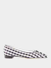Manolo Blahnik Black ALEXAPUMP Gingham Flat Pumps