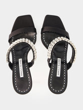 Manolo Blahnik Black Sakobay 70 Satin Sandals