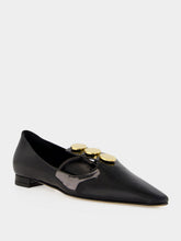 Manolo Blahnik Black Khafre Patent Leather Flat Pumps
