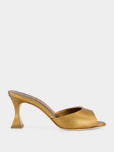 Manolo Blahnik Gold Jadaron 70 Leather Heeled Mules