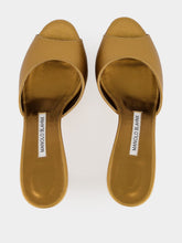 Manolo Blahnik Gold Jadaron 70 Leather Heeled Mules