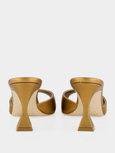 Manolo Blahnik Gold Jadaron 70 Leather Heeled Mules