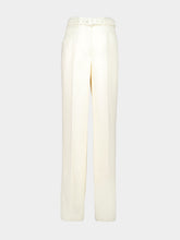 Gabriela Hearst Ivory Norman Straight-Leg Tweed Pants