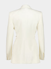 Gabriela Hearst Ivory Linen Rope Waist Blazer