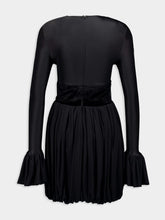 Rabanne Black Panelled Flared Mini Dress