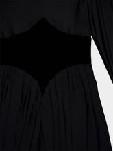Rabanne Black Panelled Flared Mini Dress