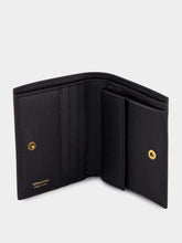 Ferragamo Black Gancini Compact Leather Wallet