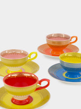Polspotten Grandma Multicolour Porcelain Coffee Cup Set of 4