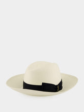 Borsalino Claudette Fine Panama Hat Navy Band