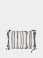 Maison de Vacances Black and White Striped Linen Cushion