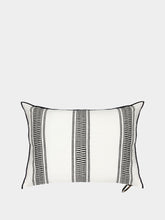 Maison de Vacances Vice Versa Embroidered Canvas Cyclades Black Cushion