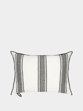 Maison de Vacances Vice Versa Embroidered Canvas Cyclades Black Cushion