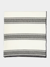 Maison de Vacances Vice Versa Embroidered Canvas Cyclades Black Throw