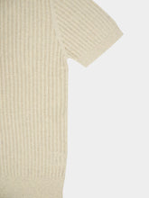Ivory Chain Stitch Knit Polo | PDP - Fashion Clinic