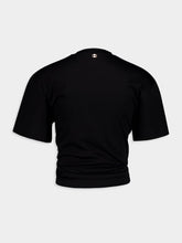 Rabanne Black Jersey T-Shirt with Ring Detail
