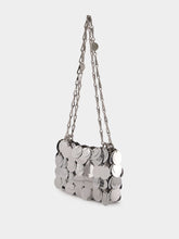 Rabanne Silver Sparkle Discs Nano Bag