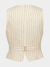 Zimmermann Cream Rebellion Pinstripe Linen Vest