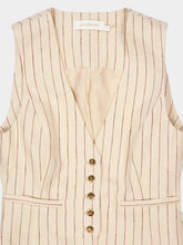Zimmermann Cream Rebellion Pinstripe Linen Vest
