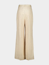 Zimmermann Cream Rebellion Pinstripe Linen Trousers