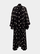 Zimmermann Black Crush Tie Neck Billow Dress