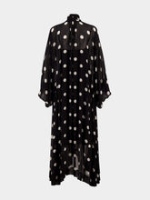 Zimmermann Black Crush Tie Neck Billow Dress