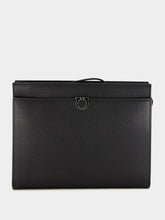 Ferragamo Black Trading Leather Pouch