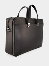 Ferragamo Black Gancini Leather Briefcase
