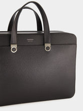 Ferragamo Black Gancini Leather Briefcase